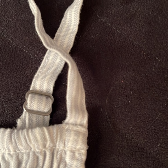 Abercrombie Kids Babydoll Tank Top. Thin Light Blue & White Stripes. Size 13/14 - Picture 5 of 10